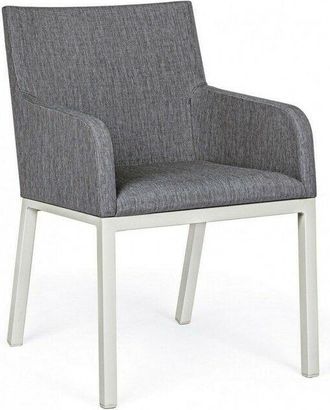 BIZZOTTO Bizzotto - Silla De Aluminio Revestido De Polvo Gris 55x 62x 82h Cm