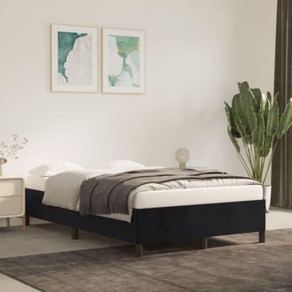 vidaXL Estructura De Cama Sin Colch&oacute;n Terciopelo Negro 120x200 Cm Vidaxl