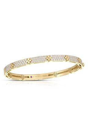Roberto Coin Love in Verona Diamond Bangle in Yellow Gold at Nordstrom, Size 7