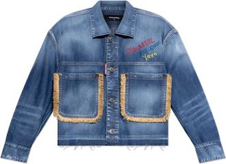 Dsquared2 Denim jack Summer Lovers - Dames - Spijkerjassen - Blauw - XS - Denim - Jassen