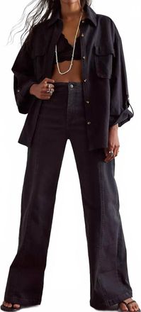 Free People Libre Wide Leg Jeans In Cafe Noir