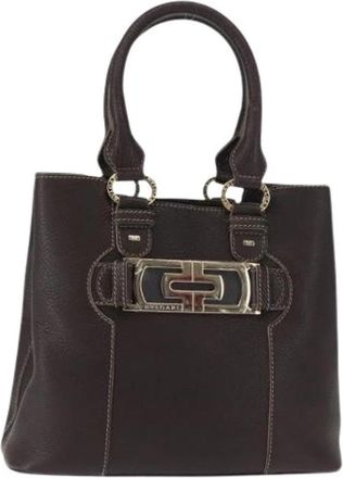 Bulgari Pre-owned Vintage Handtas - Dames - Vintage Handtas - Bruin - ONE Size - Leer - Vintage