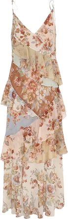 Zimmermann Jurk met bloemenprint - Beige