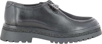 Tamaris Lage Schoenen - Dames - Veterschoenen - Zwart - 36 EU - Leer - Schoenen