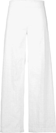 Avenue Montaigne Flavia textured palazzo pants - White