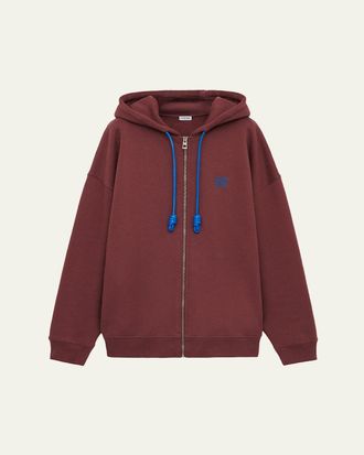 Loewe Mens Anagram Zip-Up Hoodie