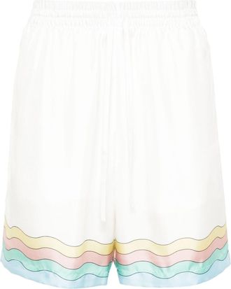 Casablanca Maison De Reve silk shorts - men - Polyester/Silk - S - White