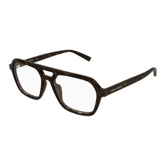 Saint Laurent Optisch Montuur - Heren - Accessoires - Bruin - Maat: 57 MM
