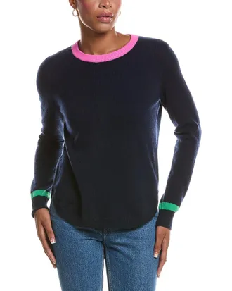Autumn Cashmere Shirttail Crewneck Cashmere Sweater