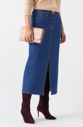 L.k. Bennett Hardy Denim Midi Skirt in Indigo at Nordstrom Rack, Size 10