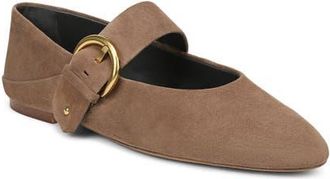 Franco Sarto Reeva Mary Jane Flat in Grey Suede at Nordstrom, Size 9.5