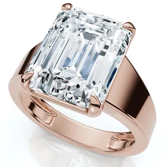 Pompeii3 Certified 6Ct Emerald Cut Stephanie Diamond Engagement Ring 14k Gold Lab Grown