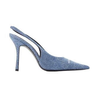 Alexander Wang Schoenen, Dames, Blauw, 38 EU, Katoen, Buffy 105mm Slingback Pomp