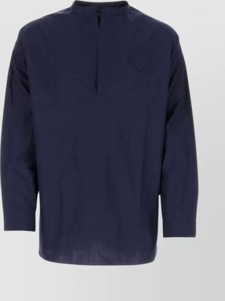 Prada mandarin collar oversize poplin shirt