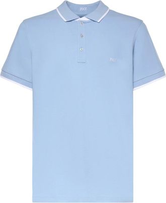 Fay Polo in Piquet Stretch - Heren - Polos - Blauw - 3XL - Katoen - Tops