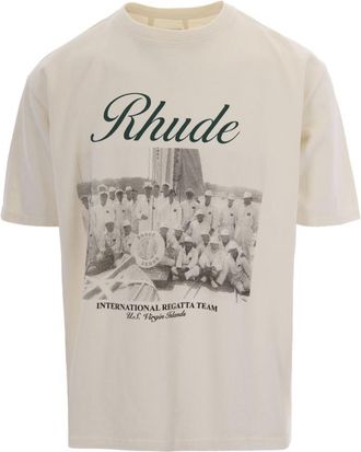 Rhude Off White Crew Neck T-Shirt