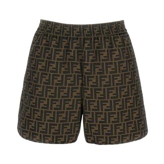 Fendi Mujer, Pantalones cortos, Marr&oacute;n, Talla: S