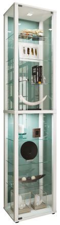 ebuy24 Ebuy24 - Vitrina De Vidrio Vcm De Pie Vitrina De Vidrio Con Vidrio De Seguridad Esg Dimensiones Aprox. Al. 227 X An. 50 X P. 38 Cm Soporte Vitrina De 