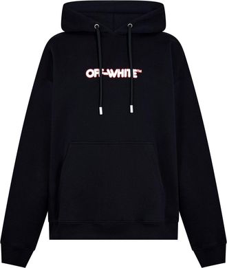 Off-white Mens Off White Rnd Logo Skt Hoody in Black-White - Size X-Small