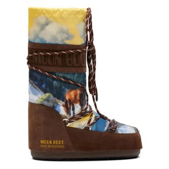 Moon Boot Moon Boot, Winter Boots, female, Brown, Size: 5 US Icon High Postcard Boot