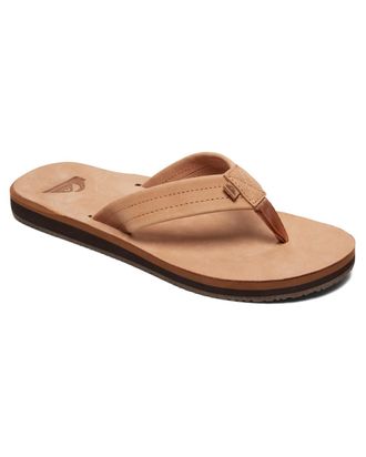 Quiksilver Sandale QUIKSILVER Erreka, Herren, Gr. 6(39), beige (tan, solid), Obermaterial:Obermaterial: Leder / Futter: Leder / Aussensohle: Gummi;, Schuhe Sanda
