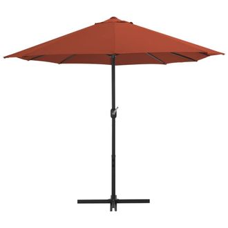 Berkfield Home Outdoor Parasol with Aluminium Pole 460x270 cm Terracotta