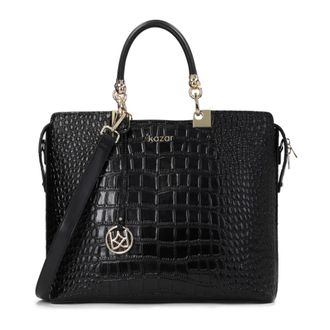 Kazar Dame zwarte tas - Dames - Handtassen - Zwart - ONE Size - Leer - Tassen