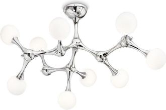 Netlighting Nodino 9 Light Medium Multi Arm Ceiling Flush Light Chrome G9