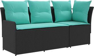 vidaXL 2 Uds. Sof&aacute; De Jard&iacute;n Con Brazo Y Sof&aacute; En Esquina Vidaxl