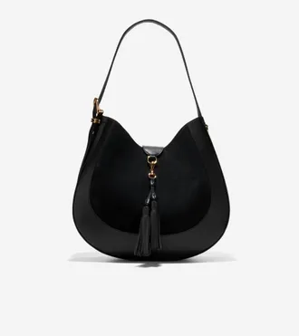 Cole Haan Womens Catarina Large Hobo Bag - Black