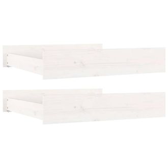 Berkfield Home Bed Drawers 2 pcs White Solid Wood Pine
