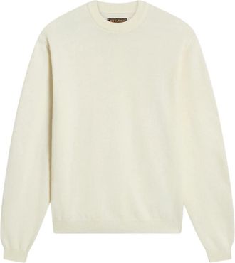 Woolrich Jersey de cuello redondo de lana de cordero - Knitwear - Hombre - Blanco - XL