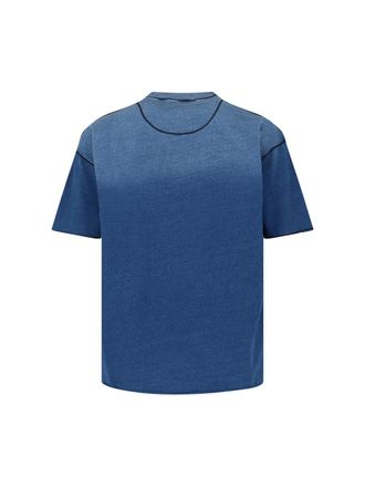 Diesel Mens T-Shirts And Polos Blue Cotton
