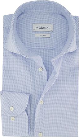 Profuomo Lichtblauw katoenen overhemd Profuomo Slim Fit strijkvrij