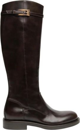 Nero Giardini High Boots - Dames - Hoge Laarzen - Bruin - 37 EU - Leer - Schoenen
