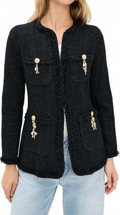 LoveShackFancy Adrina Jacket In Black