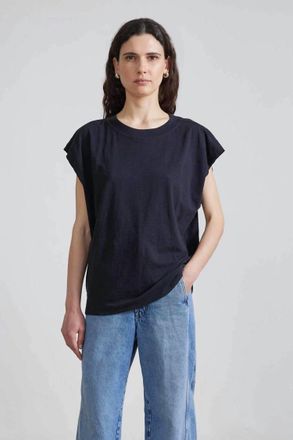 Apiece Apart Fuerza Crewneck Tee In Black