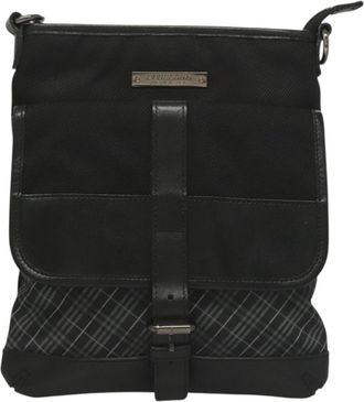 Burberry Nova Check Black Nylon Shoulder Bag (Pre-Owned)
