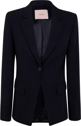 Twin-Set single-breasted blazer - women - Polyester - 40 - Black