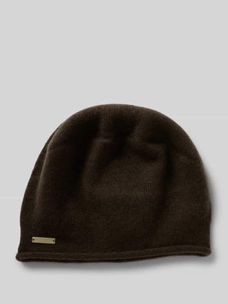 Seeberger Mütze aus reinem Kaschmir in Dunkelbraun, Größe 1