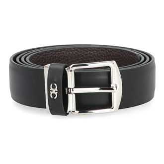 Ferragamo Belts, male, Black, Size: 110 CM Reversible Leather Belt