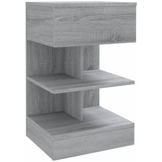 vidaXL Vidaxl - Mesita de noche madera contrachapada gris Sonoma 40x35x65 cm