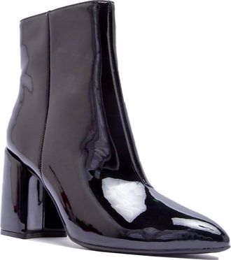 Qupid Womens Mod Heeled Booties In Black