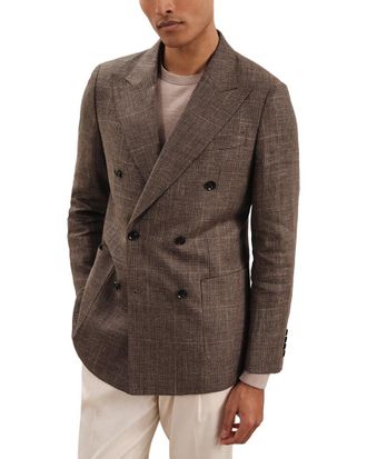Reiss Ramsay Peak Check Linen Jacket