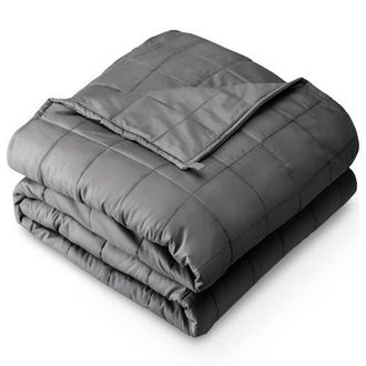 Bare Home Cotton Weighted Blanket in Grey at Nordstrom, Size 10 Lb