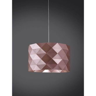 Linea Zero Suspensi&oacute;n 5 Luces Metal Rosa En Metal Cromado Cm. 40x25h