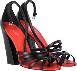 Burberry Womens Cowhide Leather Hove Chunky Heel Thong Sandal (Authentic Pre-Loved)