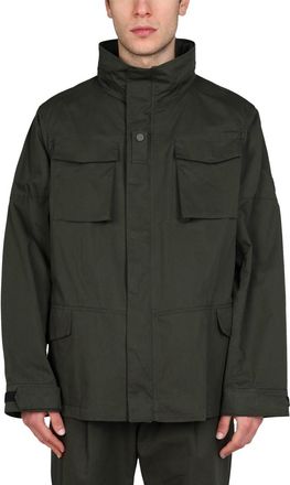 Lardini Mens Double Fabric Jacket - Dark Green Cotton - Size Medium