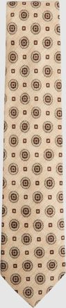 Reiss Pluto Oatmeal Printed Tie, One Size, Beige & brown