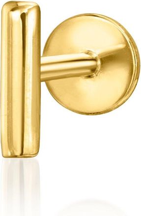 RS Pure by Ross-Simons 14kt Yellow Gold Bar Single Flat-Back Stud Earring